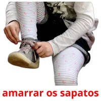 amarrar os sapatos cartões com imagens