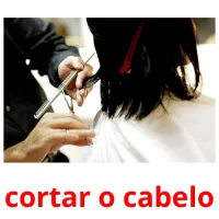 cortar o cabelo cartões com imagens