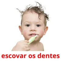 escovar os dentes cartões com imagens