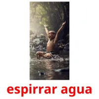 espirrar agua cartões com imagens