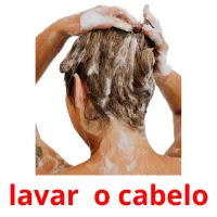 lavar  o cabelo cartões com imagens