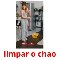 limpar o chao cartões com imagens