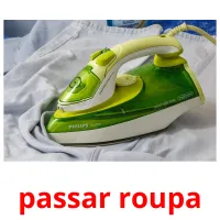 passar roupa cartões com imagens