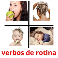 verbos de rotina flashcards illustrate