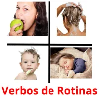 Verbos de Rotinas cartões com imagens