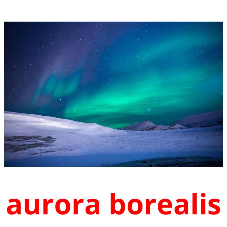 aurora borealis picture flashcards