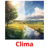 Clima cartões com imagens