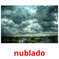 nublado cartões com imagens