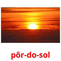 pôr-do-sol cartões com imagens