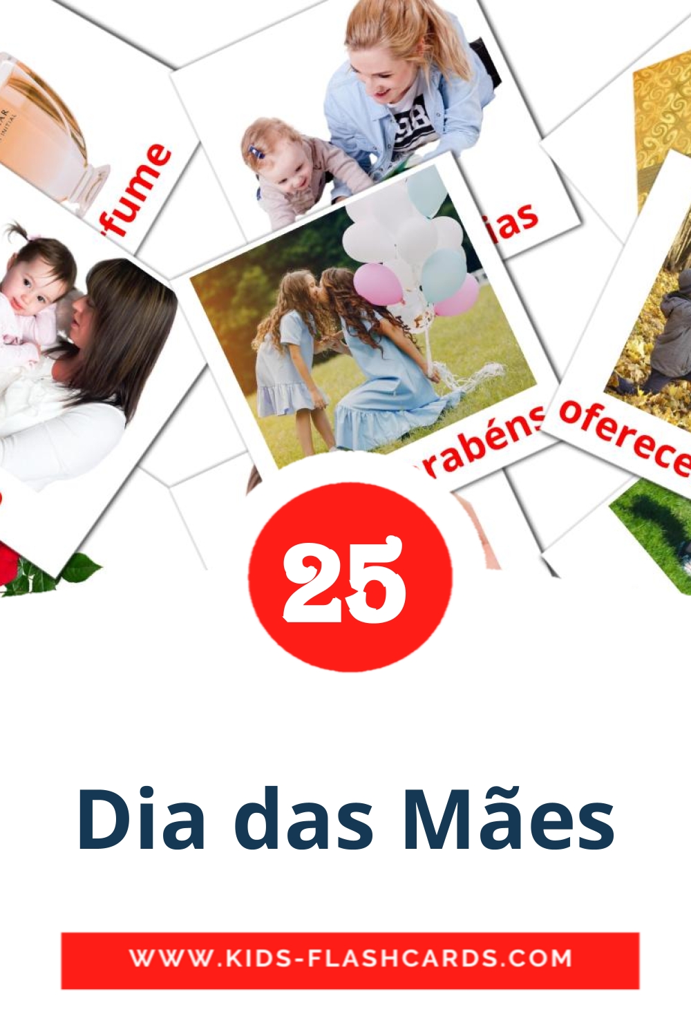 dia das mães на португальском для Детского Сада (25 карточек)