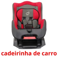 cadeirinha de carro cartões com imagens