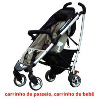 carrinho de passeio, carrinho de bebê flashcards illustrate