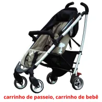 carrinho de passeio, carrinho de bebê cartões com imagens