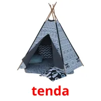 tenda cartões com imagens