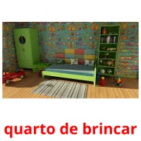 quarto de brincar cartões com imagens