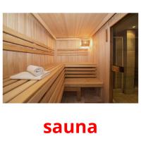 sauna Tarjetas didacticas