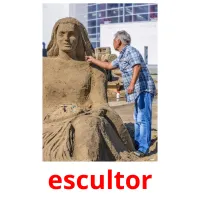 escultor cartões com imagens