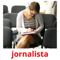 jornalista cartões com imagens