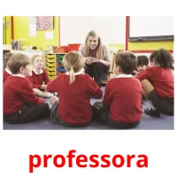 professora cartões com imagens