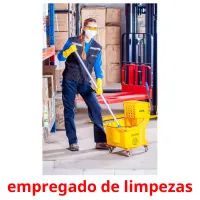 empregado de limpezas cartões com imagens