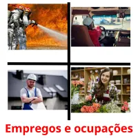 Empregos e ocupações cartões com imagens