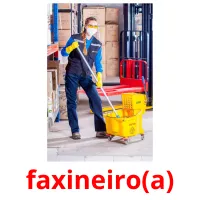 faxineiro(a) cartões com imagens