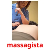 massagista cartões com imagens