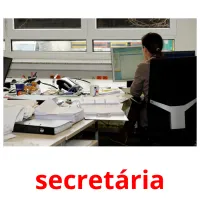 secretária cartões com imagens