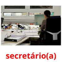 secretário(a) cartões com imagens