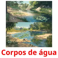 Corpos de água cartões com imagens