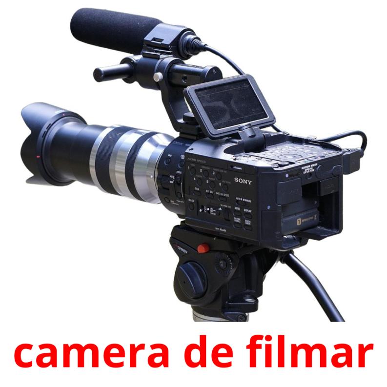 camera de filmar Tarjetas didacticas