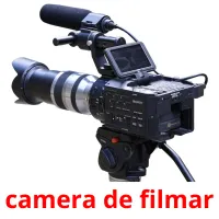 camera de filmar cartões com imagens