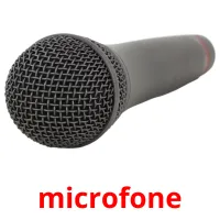 microfone cartões com imagens