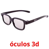 óculos 3d cartões com imagens