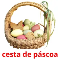 cesta de páscoa cartões com imagens