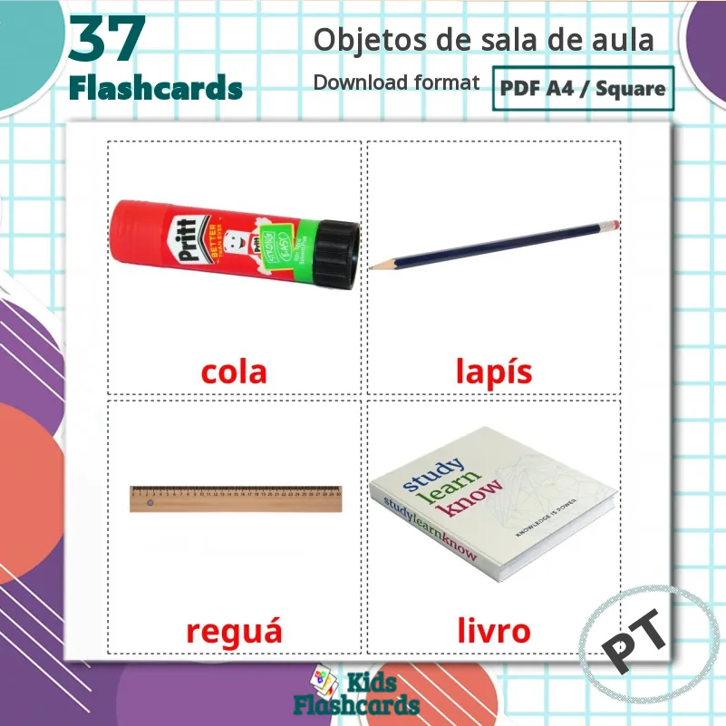 Inglês: Classroom objects (Objetos da sala de aula) 