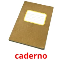 caderno cartões com imagens