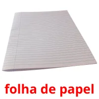 folha de papel picture flashcards
