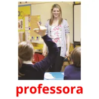 professora cartões com imagens