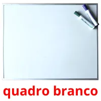 quadro branco cartões com imagens