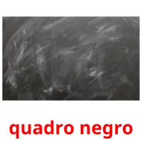 quadro negro cartões com imagens