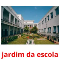 jardim da escola cartões com imagens