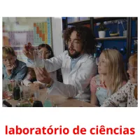 laboratório de ciências cartões com imagens