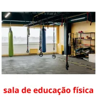 sala de educação física cartões com imagens