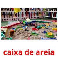 caixa de areia cartões com imagens