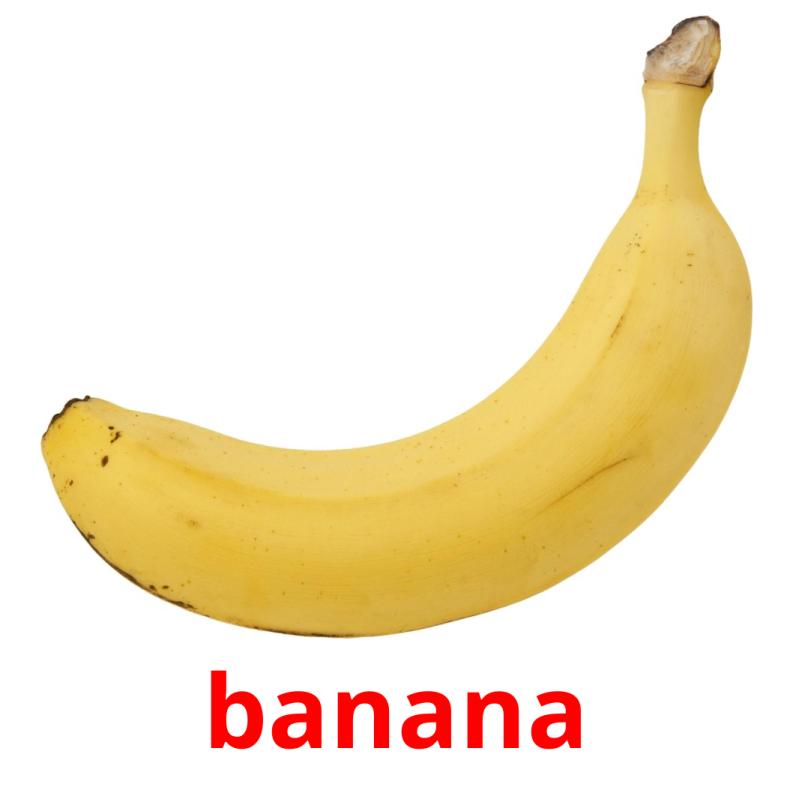 banana flashcards illustrate