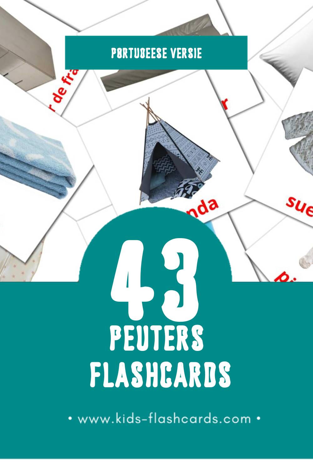 Visuele Bebê Flashcards voor Kleuters (43 kaarten in het Portugees)
