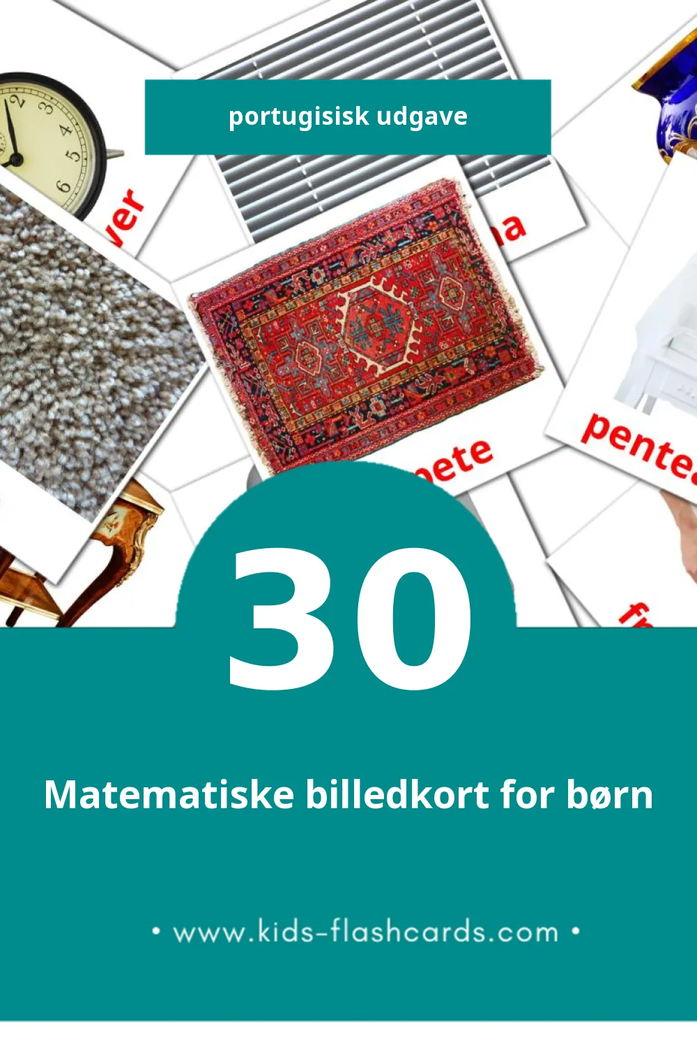 Visuelle billedkort for børn om Quarto til småbørn (30 kort på Portugisisk)