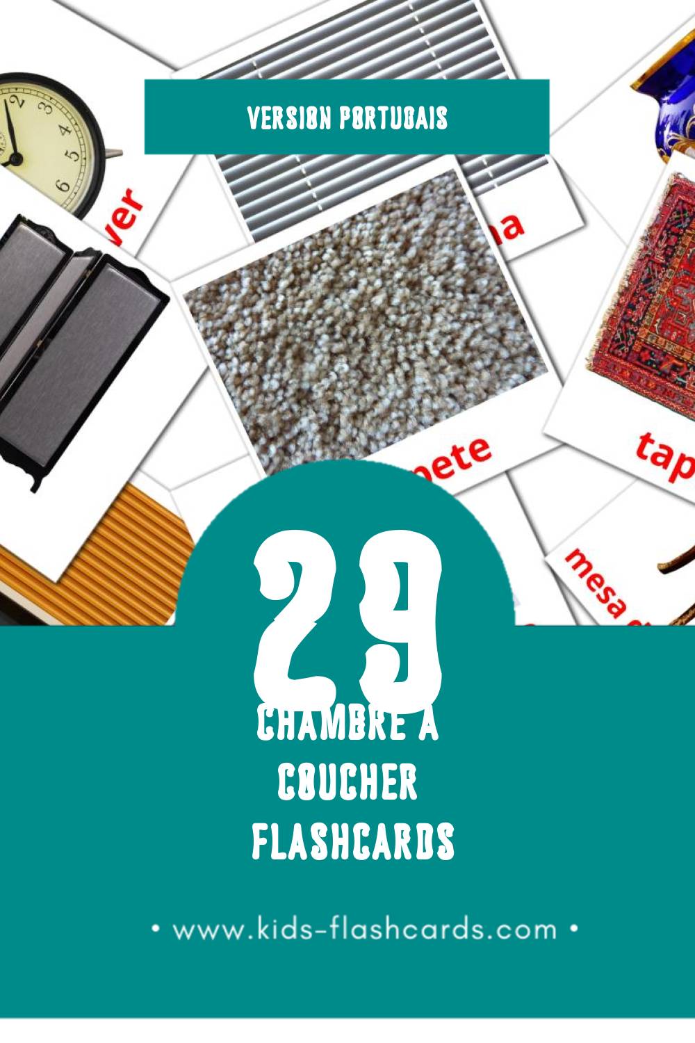 Flashcards Visual Quarto pour les tout-petits (15 cartes en Portugais)
