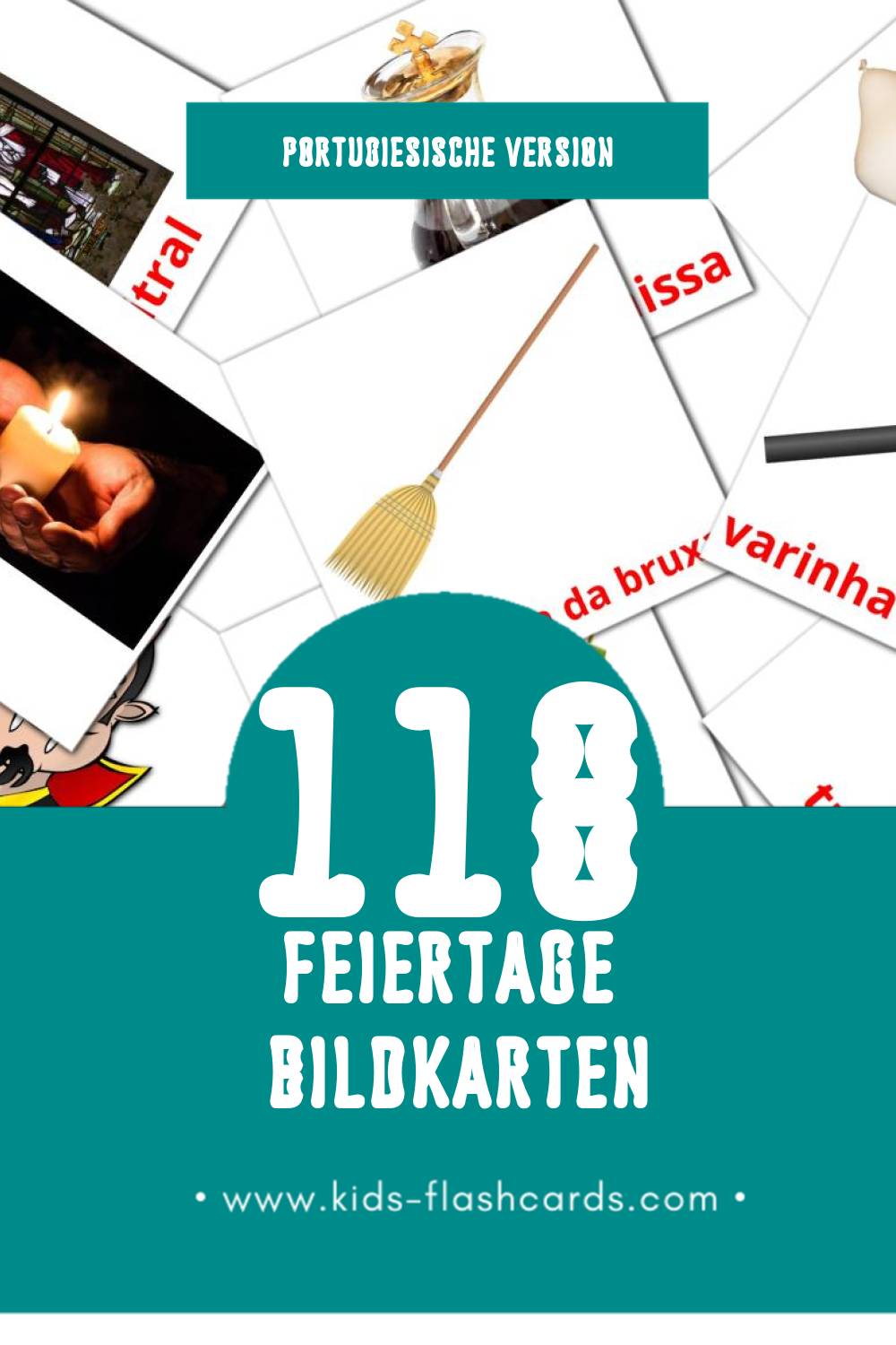 Visual Feriados Flashcards für Kleinkinder (118 Karten in Portugiesisch)